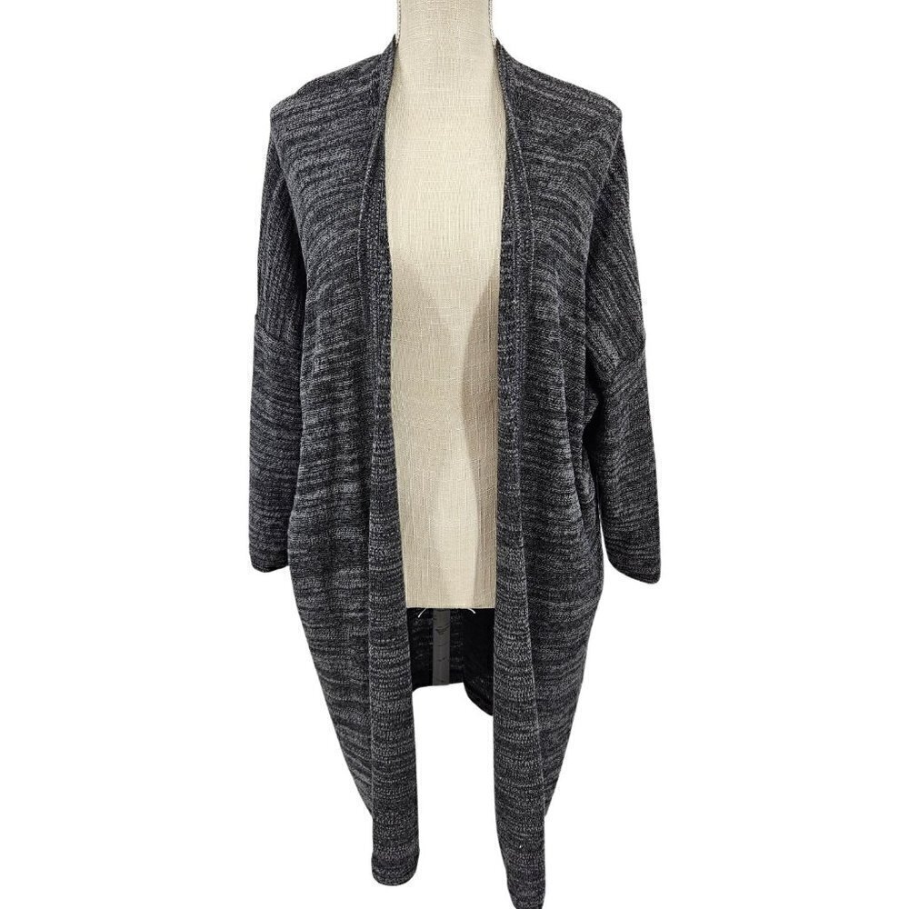 J. Jill Pure Jill Open Front Cardigan Sweater Gray Women's L Knit Minimalist
